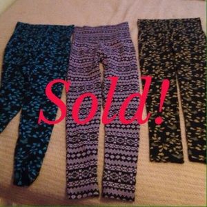 BUNDLE!! Three high waisted print leggings!