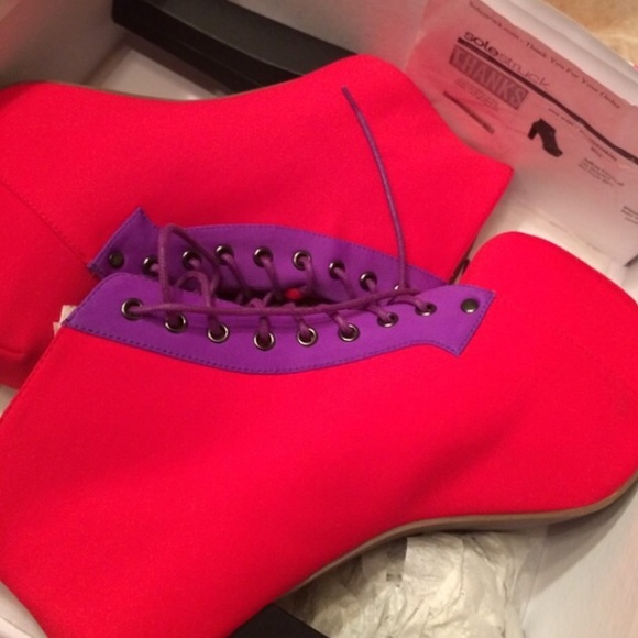 NEW ! Jeffrey Campbell Lita Neoprene - Picture 2 of 4