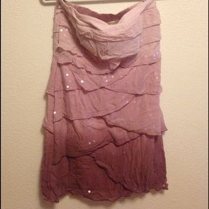 Purple hombre Bebe strapless dress
