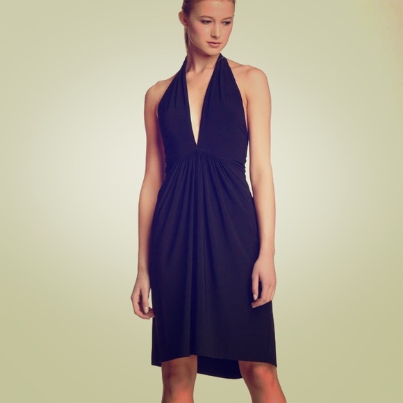 Deep V Neck Halter Dress