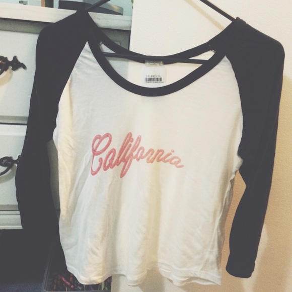 Brandy Cropped California Baseball Tee
