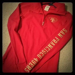 PINK 49er red half zip