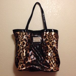 Betsy Johnson gold cheetah purse