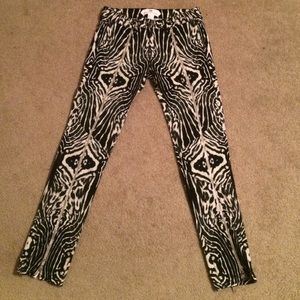Zebra Print Skinny Jeans never worn