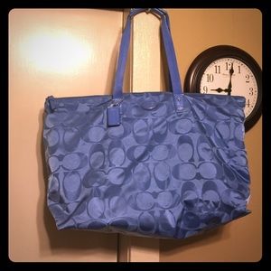 Perriwinkle Coach weekend tote