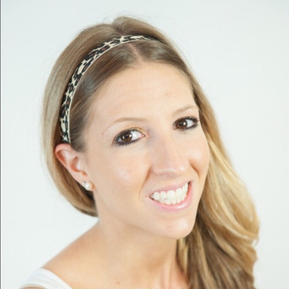 Leopard print elastic headband - halo havenn brand