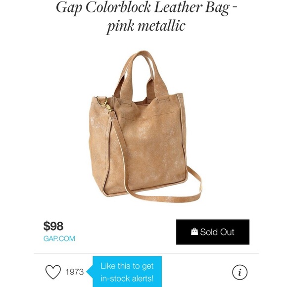💔SOLD💔Gap Metallic Leather Tote