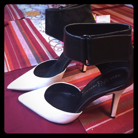 Black and White Rock Heels