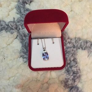 Blue Sapphire & Silver Necklace