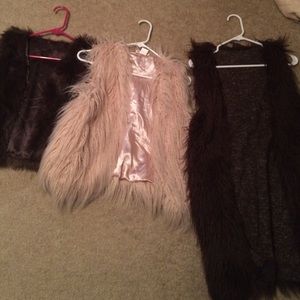 Faux fur vests