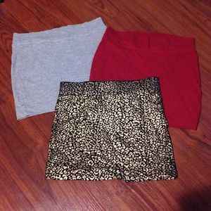 Bundle pack of three miniskirts