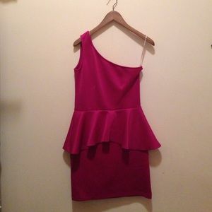Fuscia Peplum dress