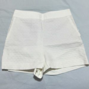 White high waist shorts