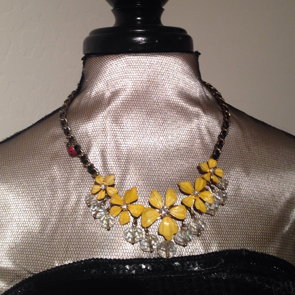 Betsey Johnson Yellow Flower Necklace