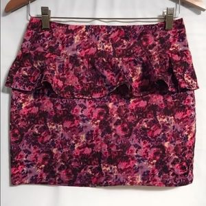 Purple pink high waisted mini skirt