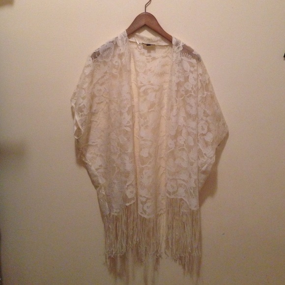 Topshop lace kimono cardigan