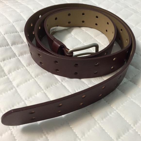 Size 3x brown leather pinhole belt