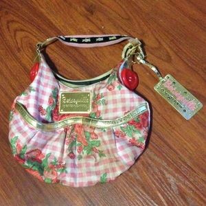 Betsy Johnson gingham handbag
