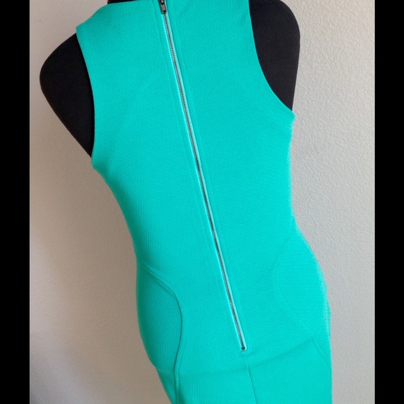SOLD. Totally Teal Sexy Silhouette Dress - Picture 3 of 4