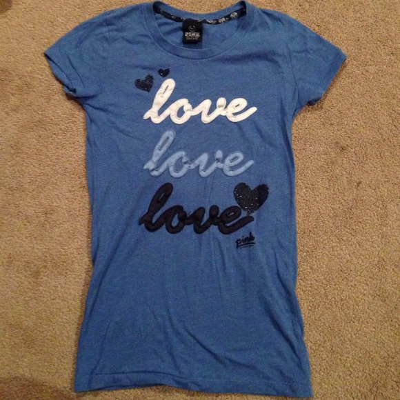 PINK Victoria's Secret Tops - Blue Love VS Pink Top
