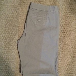 J. Crew Gray Chino City Fit distressed.