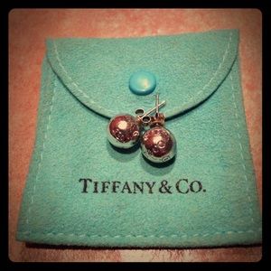 Tiffany and Co 925 Silver Ball Earrings Pair 10mm