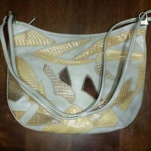 vintage varon multicolor snakeskin crescent shape