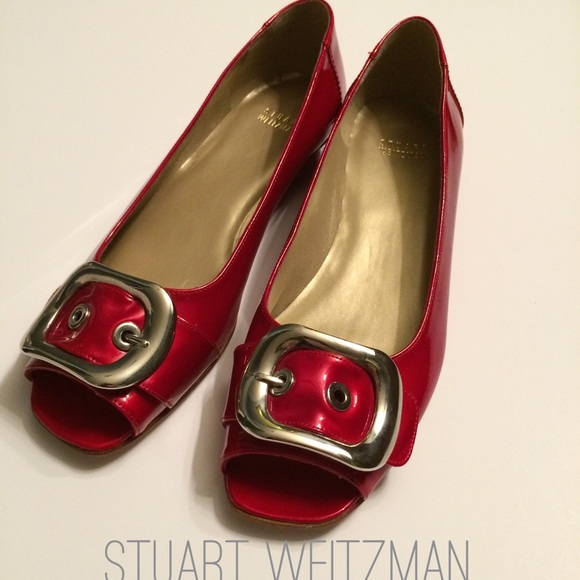 Stuart Weitzman Shoes - Stuart Weitzman red patent flats