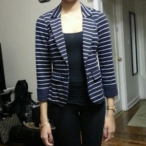 Navy striped blazer