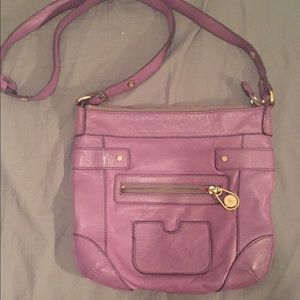 Vintage purple crossbody purse