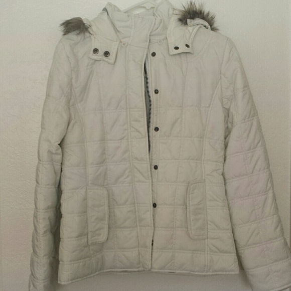 C'est Toi Jackets & Blazers - White Puffer Jacket for Winter