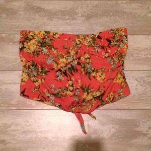 Tropical Print Tube Top