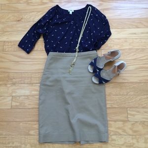 Navy Blue Birdie Blouse