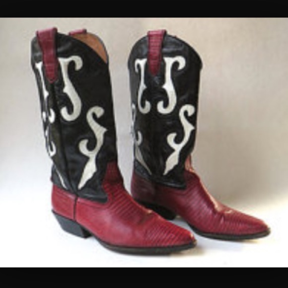1980 vintage 9 west leather cowboy boots