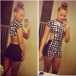 Sexy Open Back Romper