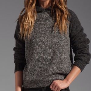 T Alexander Wang grey tweed hoodie