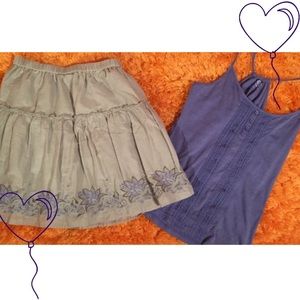 Kohl's Floral Stitched Skirt