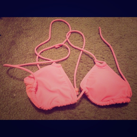 Pink bikini top