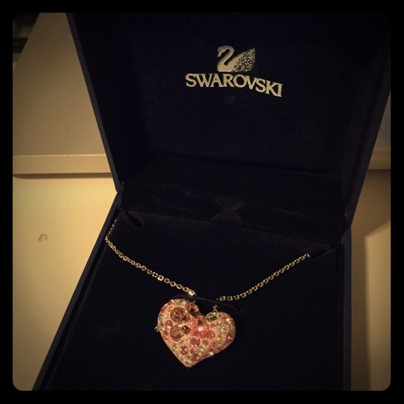 SWAROVSKI Pink Heart Shape Pendant Necklace