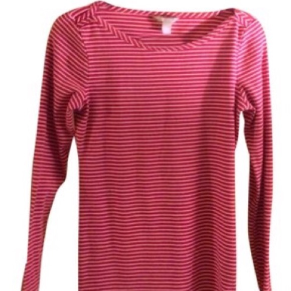 Banana Republic Red & White Stripe Long Sleeve