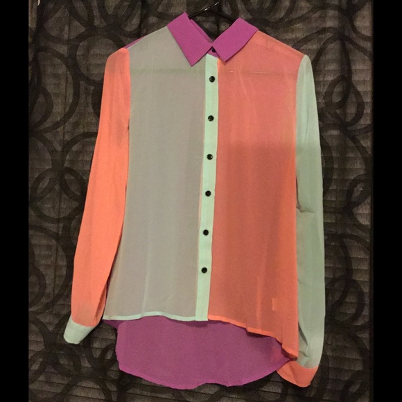 Nasty Gal crazy summer colored shirt