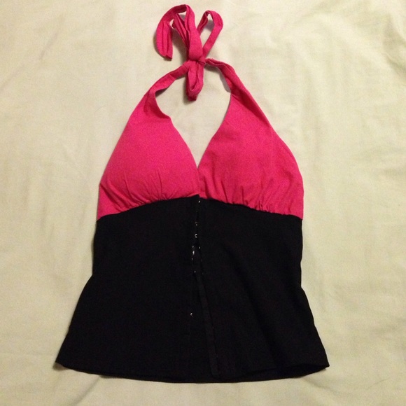 WetSeal Corset Halter CropTop