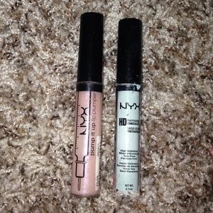 NYX HD Concealer in Green & Lip Plumper in LISA