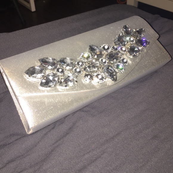 Silver Diamond Clutch