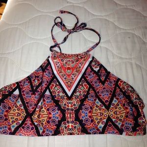 Forever 21 Tribal Halter Bikini Top