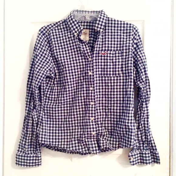 Checkered button down shirt