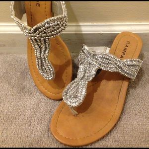 Rampage silver beaded sandals