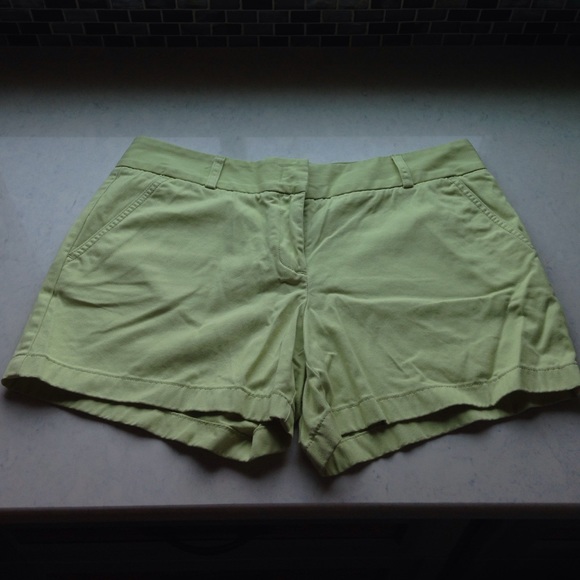 Light Green 4" Inseam J Crew City Shorts