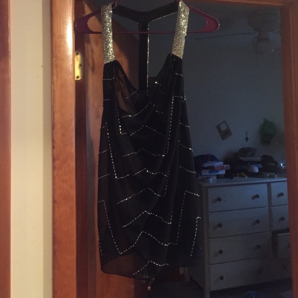 Beaded tank top black - Picture 1 of 2