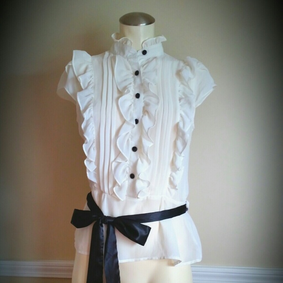 Forever 21 Tops - Cream Sheer Top